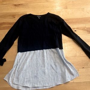 Club Monaco sweater, half wool, half polyester, flattering silhouette